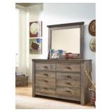 ASHLEY TRINELL RUSTIC DRESSER & MIRROR