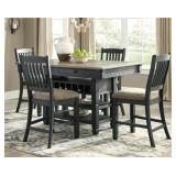 ASHLEY TYLER CREEK COUNTER TABLE & 4 BARSTOOLS