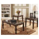 ASHLEY NORTH SHORE 3-PIECE COFFEE & END TABLE SET