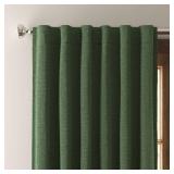 50 x 63 ï¿½ Green Matte Velvet Blackout Curtain