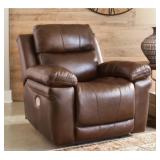 ASHLEY EDMAR LEATHER CONTEMPORARY POWER RECLINER