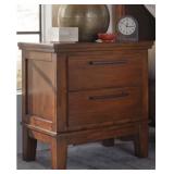 ASHLEY RALENE MEDIUM BROWN 2-DRAWER NIGHTSTAND