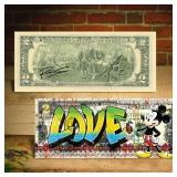 Autographed Mickey Mouse $2 Bill