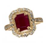 14k Gold 2.20 ct Ruby & Diamond Ring