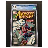 Vintage 1990 Avengers West Coast #62 Comic Book