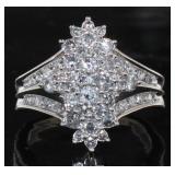 Brilliant 1.00 ct Diamond Marquise Cluster Ring