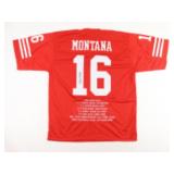 Autographed Joe Montana Stat Jersey