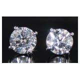 14k Gold 1.43 ct Round Brilliant Lab Diamond Studs