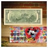 Autographed Mickey & Minnie Mouse $2 Bill