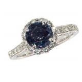 14k Gold 2.77 ct Alexandrite & Diamond Ring