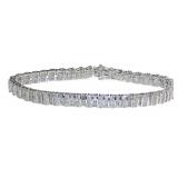 10k Gold 4.00 ct Round & Baguette Diamond Bracelet