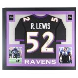 Autographed Ray Lewis Custom Framed Jersey