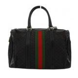 GUCCI Calf Black Sherry Boston Bag