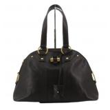Yves Saint Laurent Logo Leather Handbag