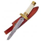 Frost Cutlery FVFD80SB Dagger Bone Damascus Knife
