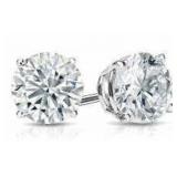 14k Gold 4.78 ct Round VS Lab Diamond Earrings
