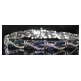 Blue Diamond Accented Designer Bracelet