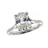 Oval Brilliant 2.12 ct VS2 Lab Diamond Ring