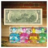 Autographed Elvis Presley PolyChrome $2 Bill