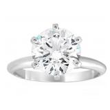 14kt Gold Brilliant 3.00 ct VS2 Lab Diamond Ring