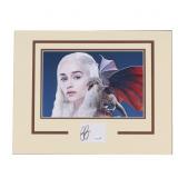 Autographed Emilia Clarke Game of Thrones Display