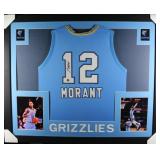 Autographed Ja Morant Custom Framed Jersey