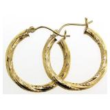 14kt Gold 28 mm Hoop Earrings
