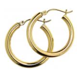 10kt Gold 24 mm Hoop Earrings