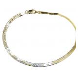 14kt Gold 8" Harringbone Bracelet
