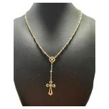 Quality Sterling Silver Rosary Necklace