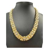 Stunning Weave Link Italian Diamond Necklace