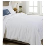 F/Q White Waffle Weave Duvet Cover Set