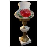 13 ï¿½ Marble Base Red Rose Lamp