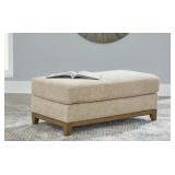 ASHLEY PARKLYNN 44-IN DESERT OTTOMAN W/ WOOD TRIM