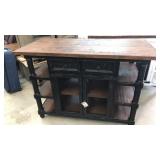 Ashley 30x60 Antique Black Kitchen Island
