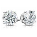 14k Gold 4.56 ct Round VS1 Lab Diamond Earrings