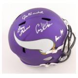 Autographed Vikings Purple People Eaters Helmet