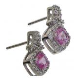 Beautiful Pink Sapphire Fashion Earrings