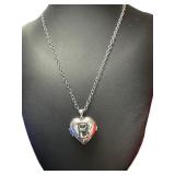 Natural Black Diamond "B" Initial Locket Necklace