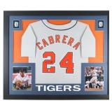 Autographed Miguel Cabrera Custom Framed Jersey