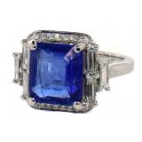 14k Gold 6.09 ct Tanzanite & Diamond Ring