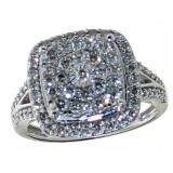 10kt Gold Cushion Cut 1.00 ct Diamond Ring