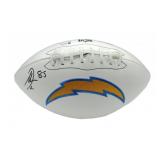 Autographed Antonio Gates Chargers Football