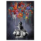 CANVAS WALL ART BY GRAFITTI ARTIST BANKSY
