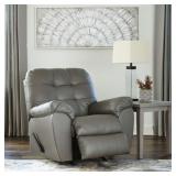 ASHLEY DONLEN CONTEMPORARY GRAY ROCKER RECLINER