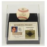Autographed Stan Musial Baseball w/ Thumbprint
