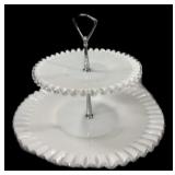 Fenton Silver Crest 2 Tier Tidbit