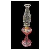 Pink Heart Design Oil Lamp