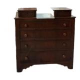 Marble Top Antique Chest wï¿½ Keys