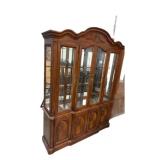 Matching Estate Mirror Back China Cabinet-2